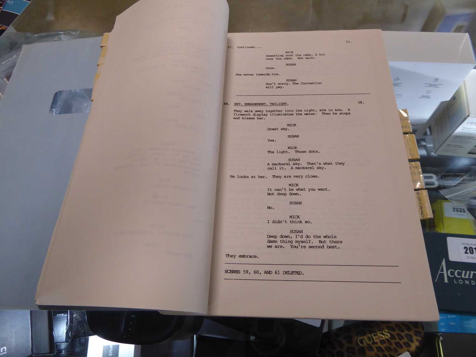 +VAT Film script with notes for 'Plenty - a film by David Hare' - Image 3 of 3