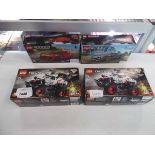 +VAT 4 LEGO sets, to include 2 LEGO 42150 Technic Monster Jam Monster Mutt Dalmatian and LEGO