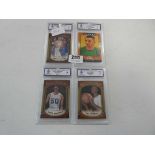 4 Majesty Grading Company trading cards of NBA, graded 7