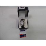 Royal Navy Oceans wristwatch with compass, white face and black strap