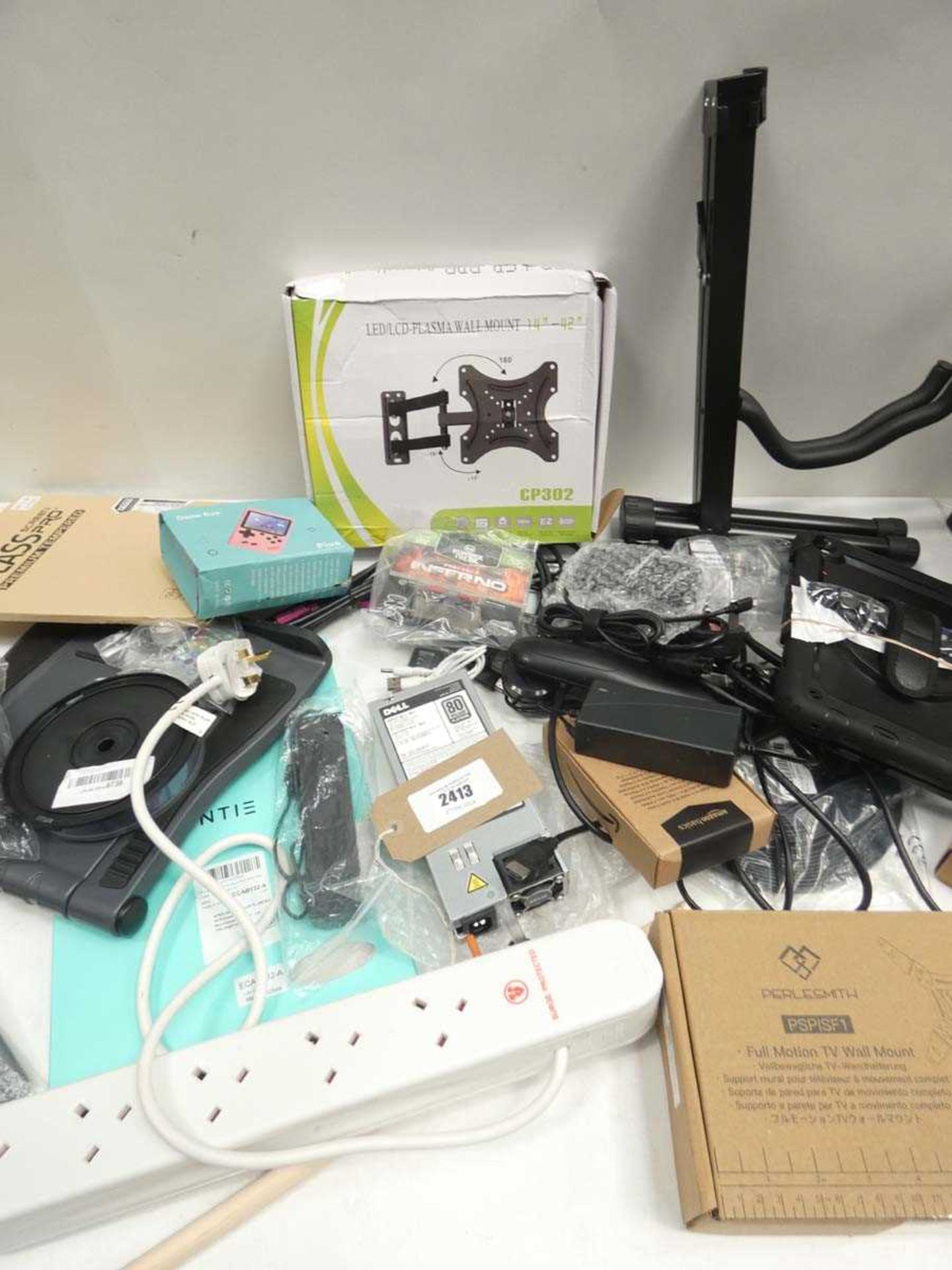 +VAT Quantity of items including TV wall mounts, extension cables etc.