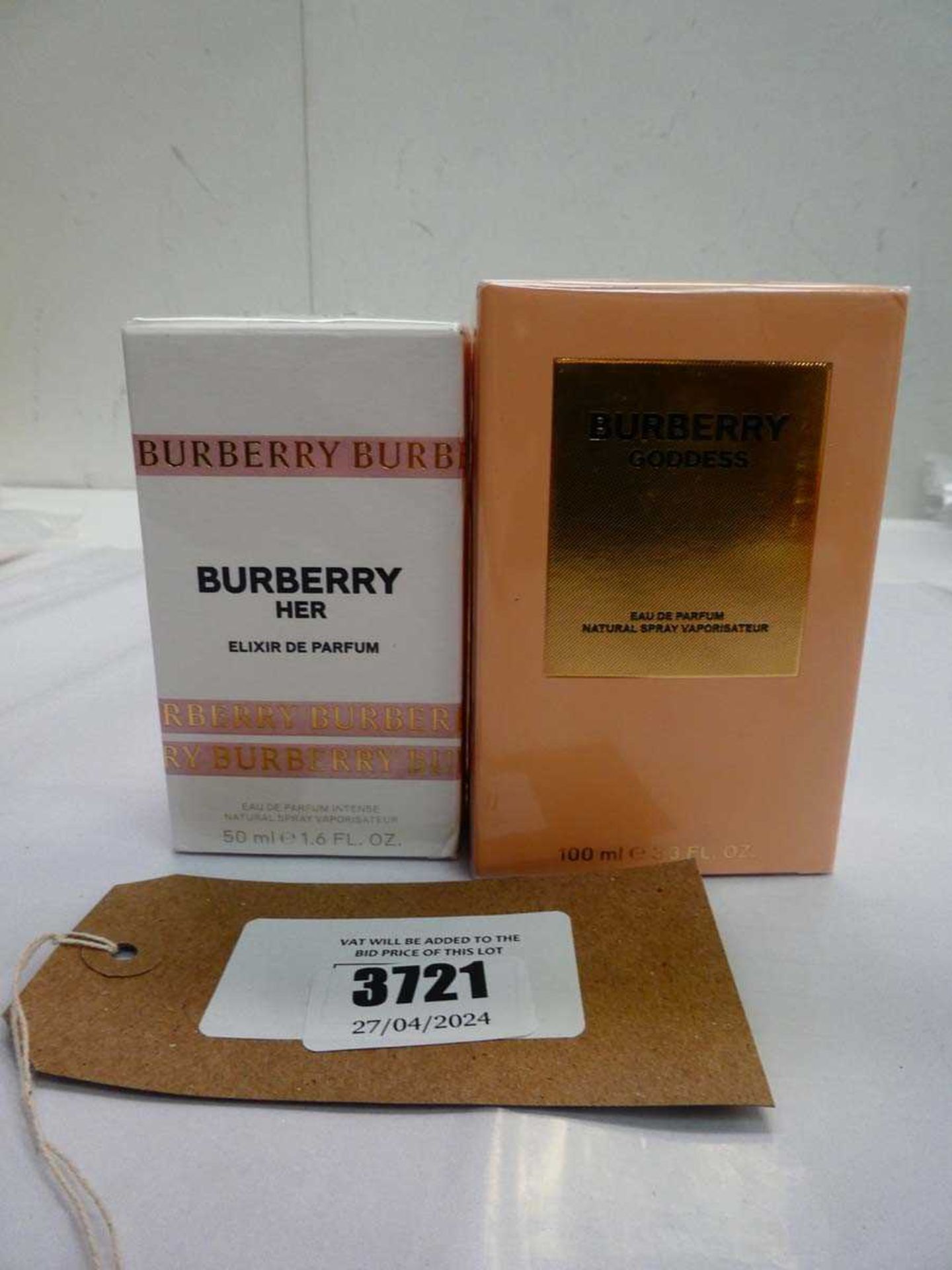 +VAT Burberry her eau de parfum 50ml plus Goddess eau de parfum 100ml