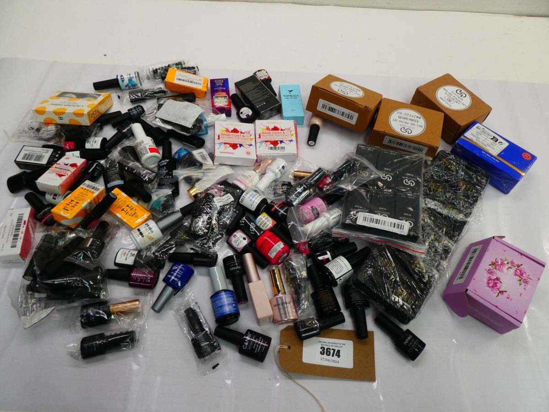 +VAT Large selection of various branded gel nail varnishes