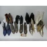 +VAT Bundle of ladies heeled boots of various styles and sizes, includes- Zara + Public Desire