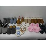 +VAT Bundle of slippers of various styles and sizes, includes- Dr.Keller, Scholl + Munsingwear