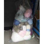 Large bag of mixed wool and yarn