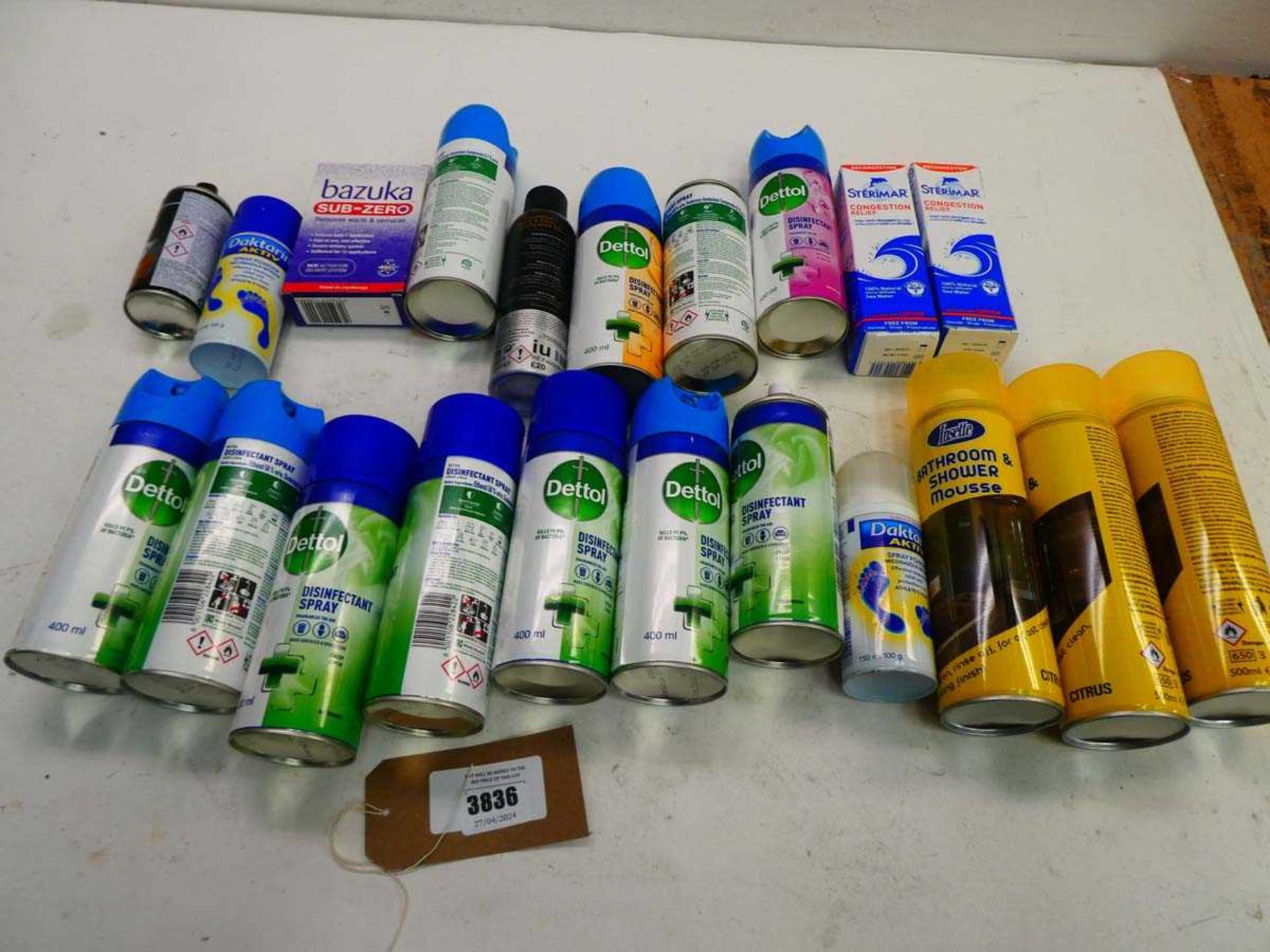 +VAT Selection of disinfectants, Congestion relief, bathroom shower mouse cleaner, etc