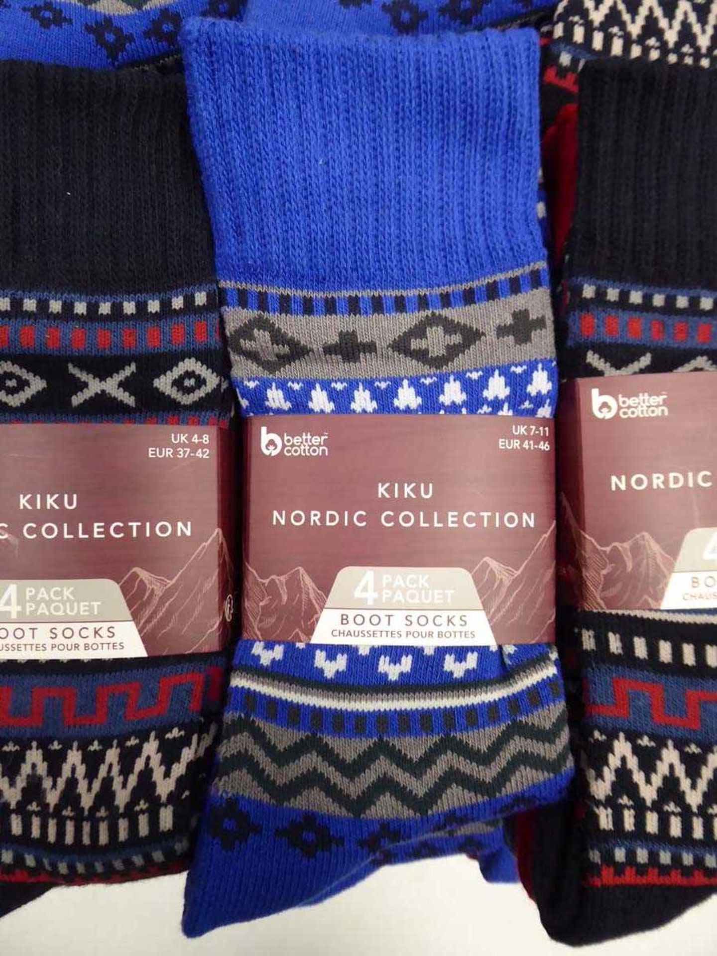 +VAT 36 packs of Kiku Nordic Collection boot socks (4 pairs per pack) - Image 2 of 2