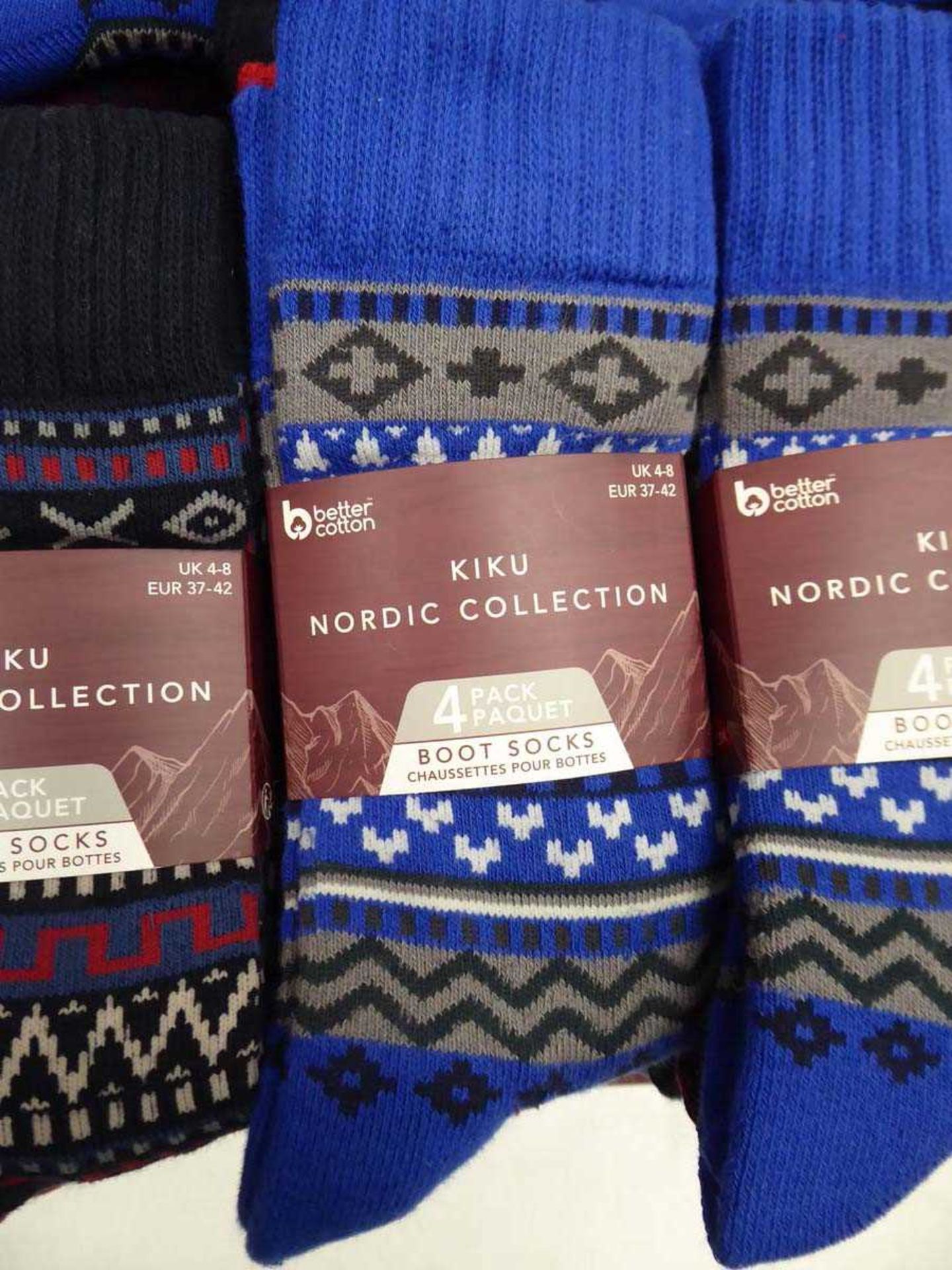 +VAT 36 packs of Kiku Nordic Collection boot socks (4 pairs per pack) - Image 2 of 2