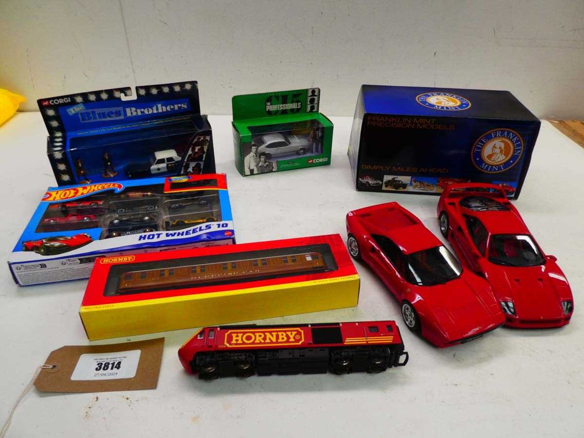 +VAT Die cast toys to include Hornby, Hot Wheels, Franklin Mint Precision Models Corgi, etc