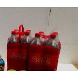 A bag containing 8 bottles of Coca Cola