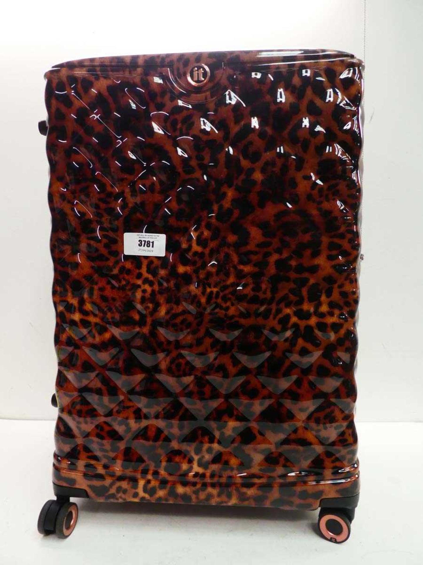 +VAT It Luggage 5,1KG leopard print suitcase