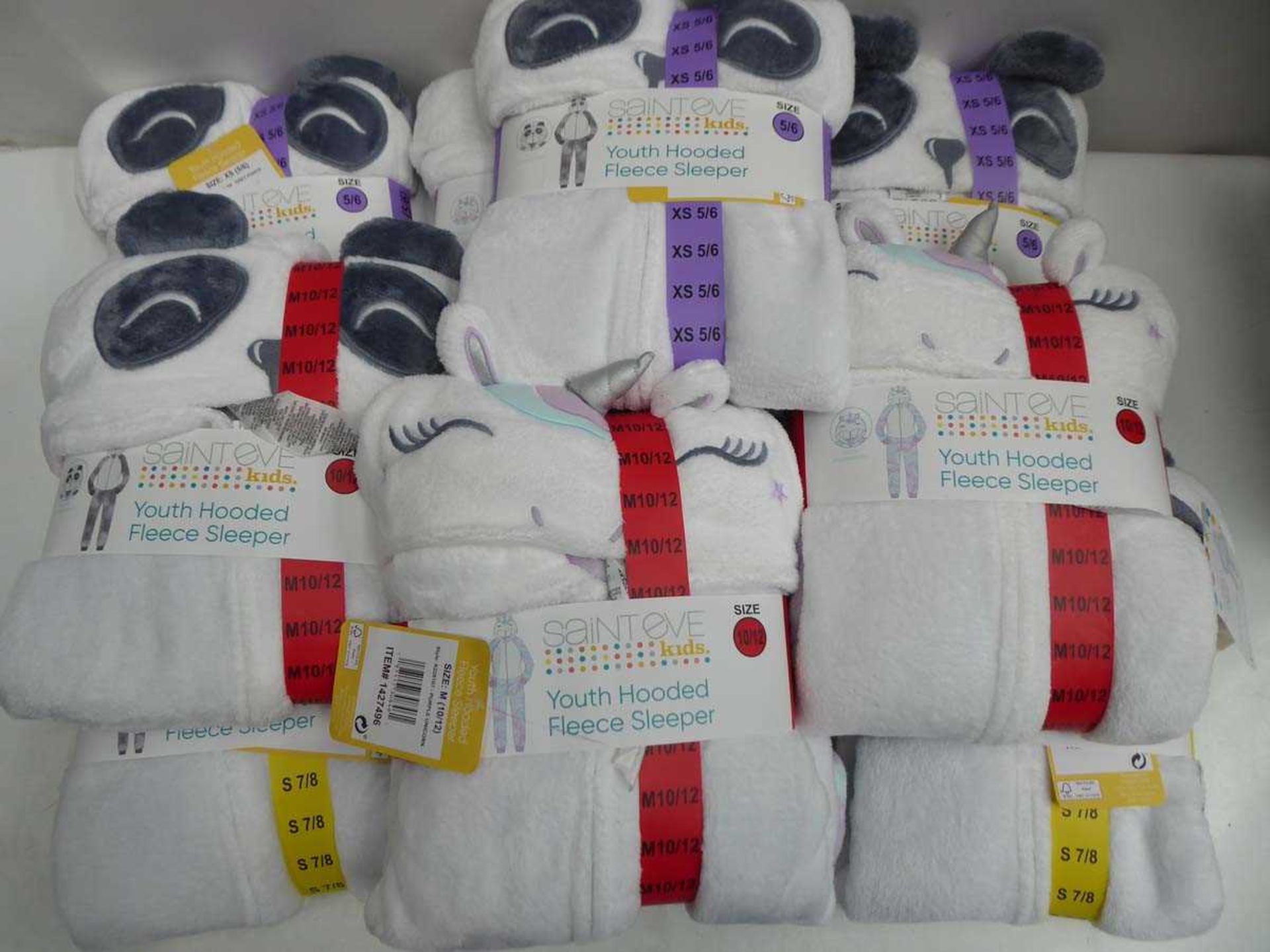 10 Saint Eve kids Youth fleece sleeper in panda and unicorn styles (10)