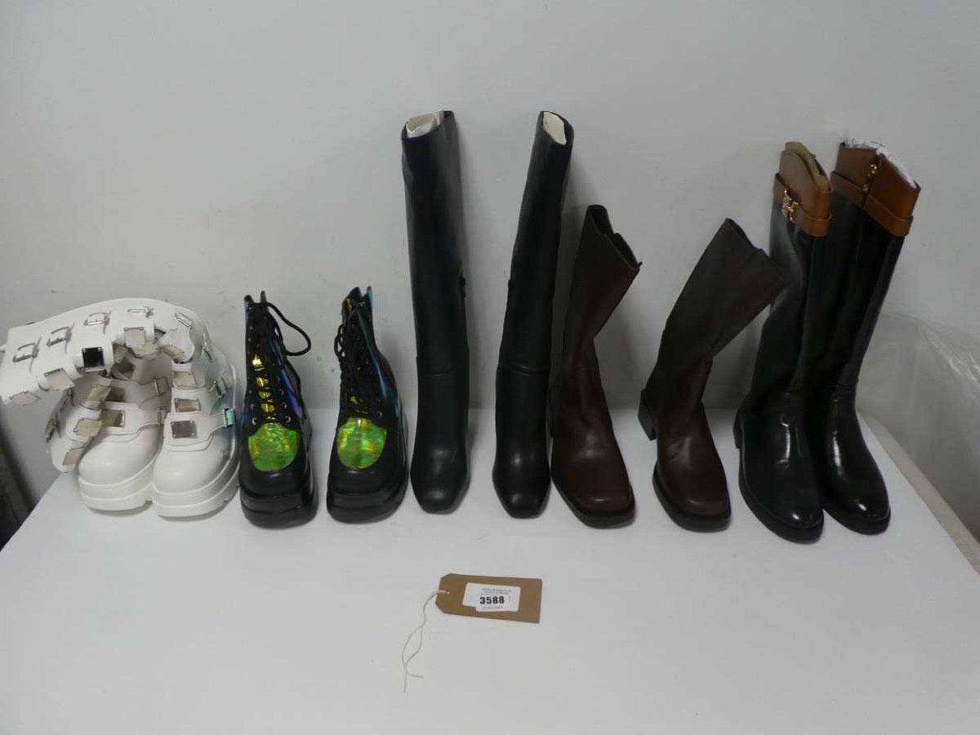 +VAT Bundle of ladies boots of various styles and sizes, includes- River Island + Zara