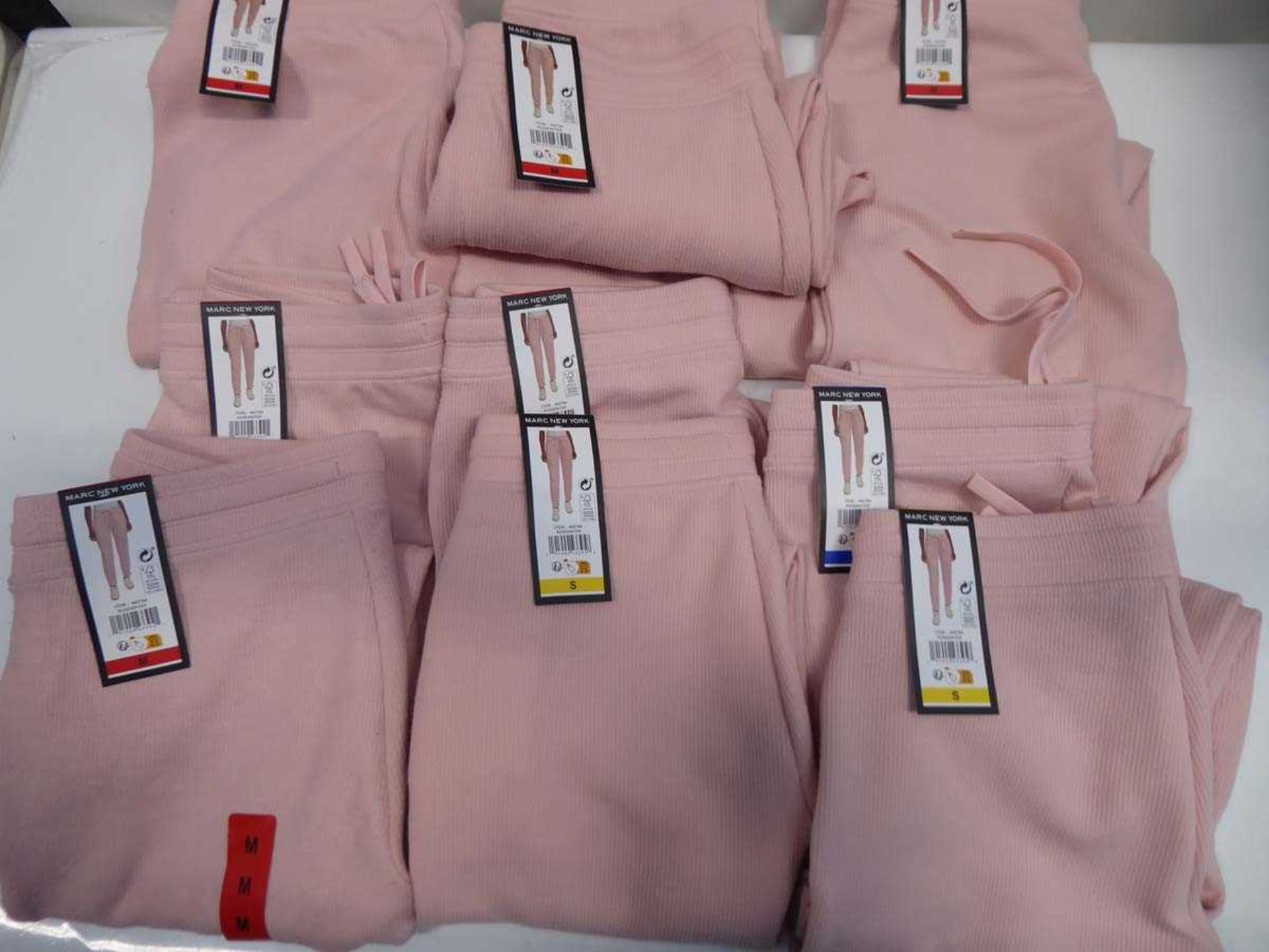 +VAT 10 pair of ladies Marc NY jogging bottoms in pink, mixed sizes