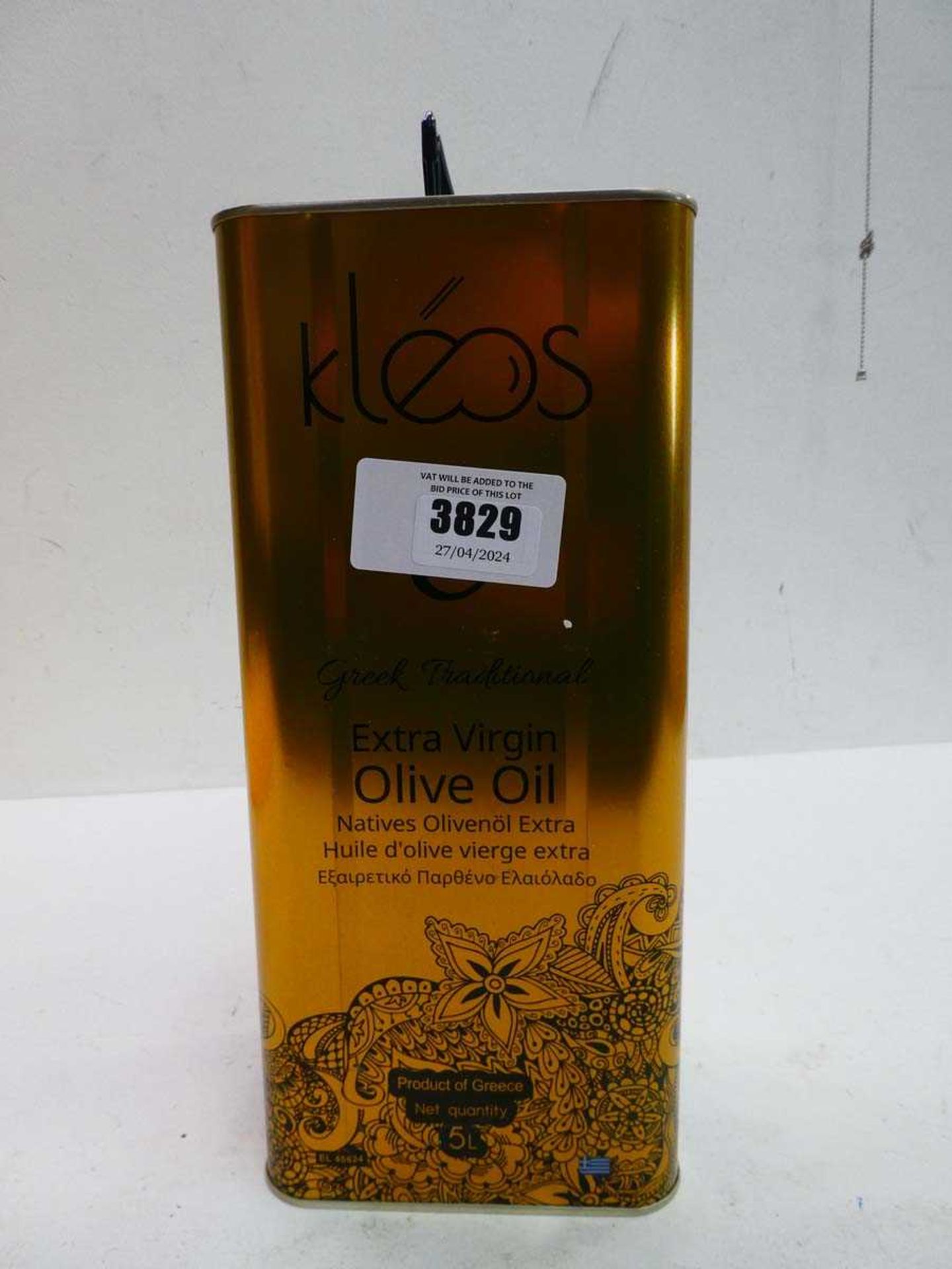+VAT Kleos greek traditional extra virgin olive oil 5L