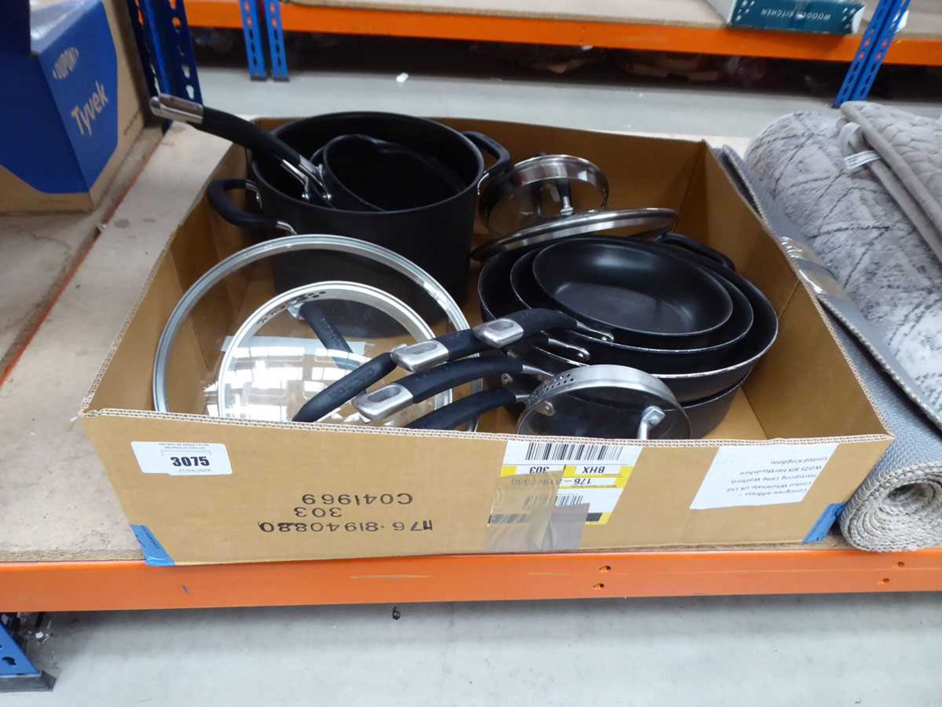 +VAT Tray of loose Circulon pots/pans