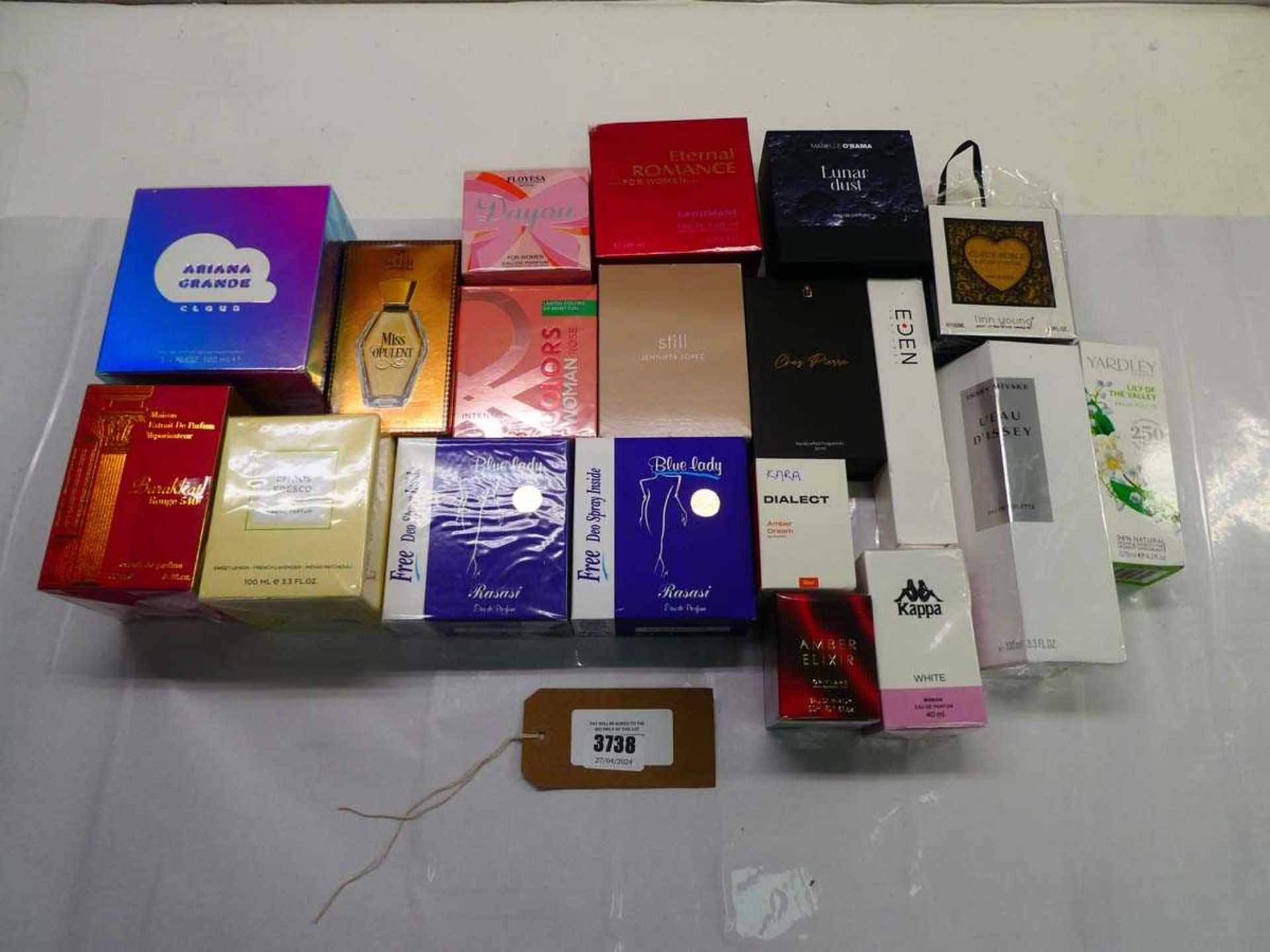 +VAT Large selection of perfumes to include Ariana Grande, Yardley, Mabelle O'Rama, etc