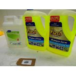 +VAT 2x Flash all purpose cleaner 5L plus Diversy carefree stride 2000 heavy duty floor cleaner