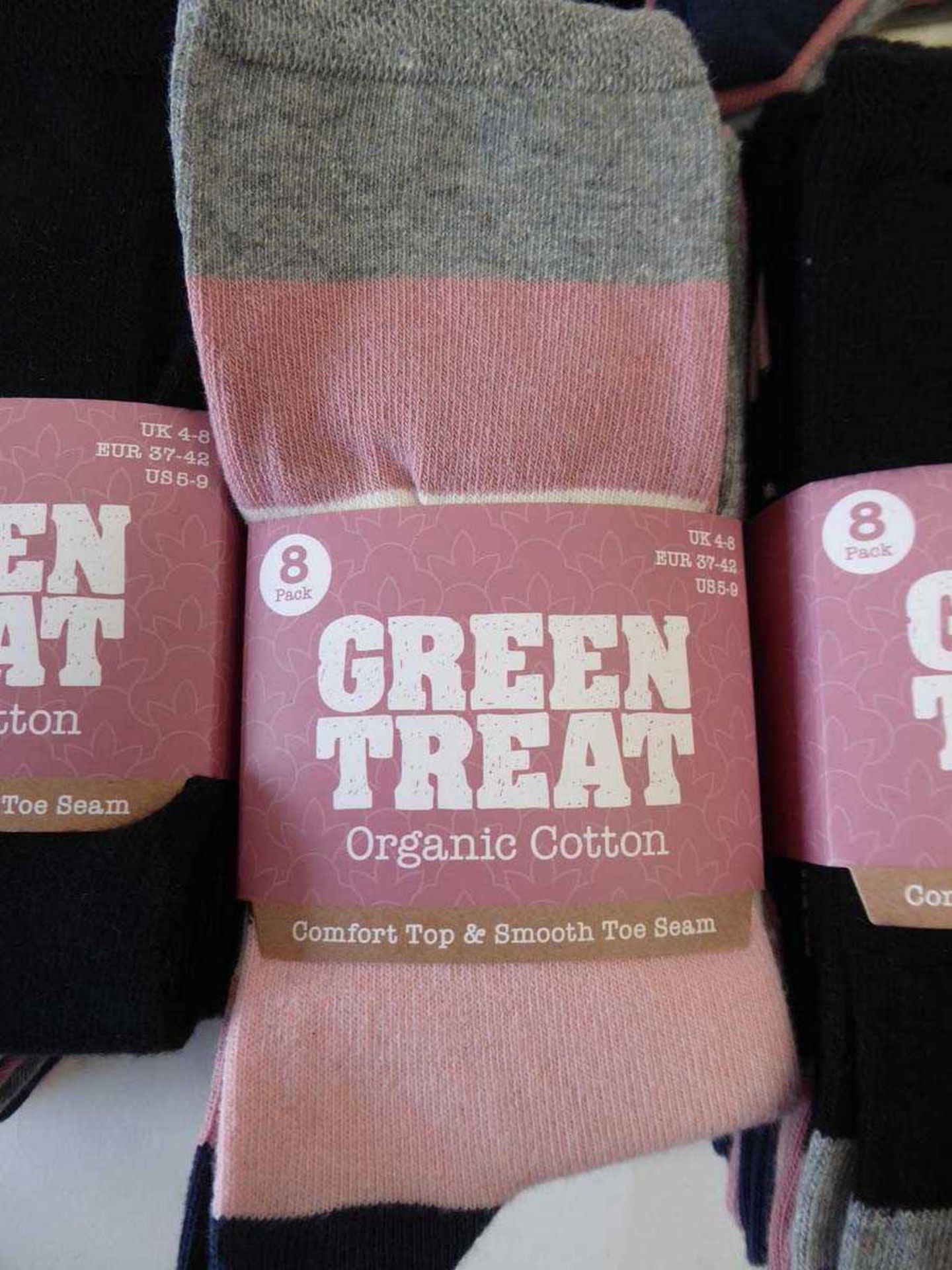 +VAT 15 packs of ladies Green Treat organic cotton 8 pack socks - Image 2 of 2