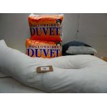 +VAT 2x Single duvets, 2x cushion inners plus u shaped pillow