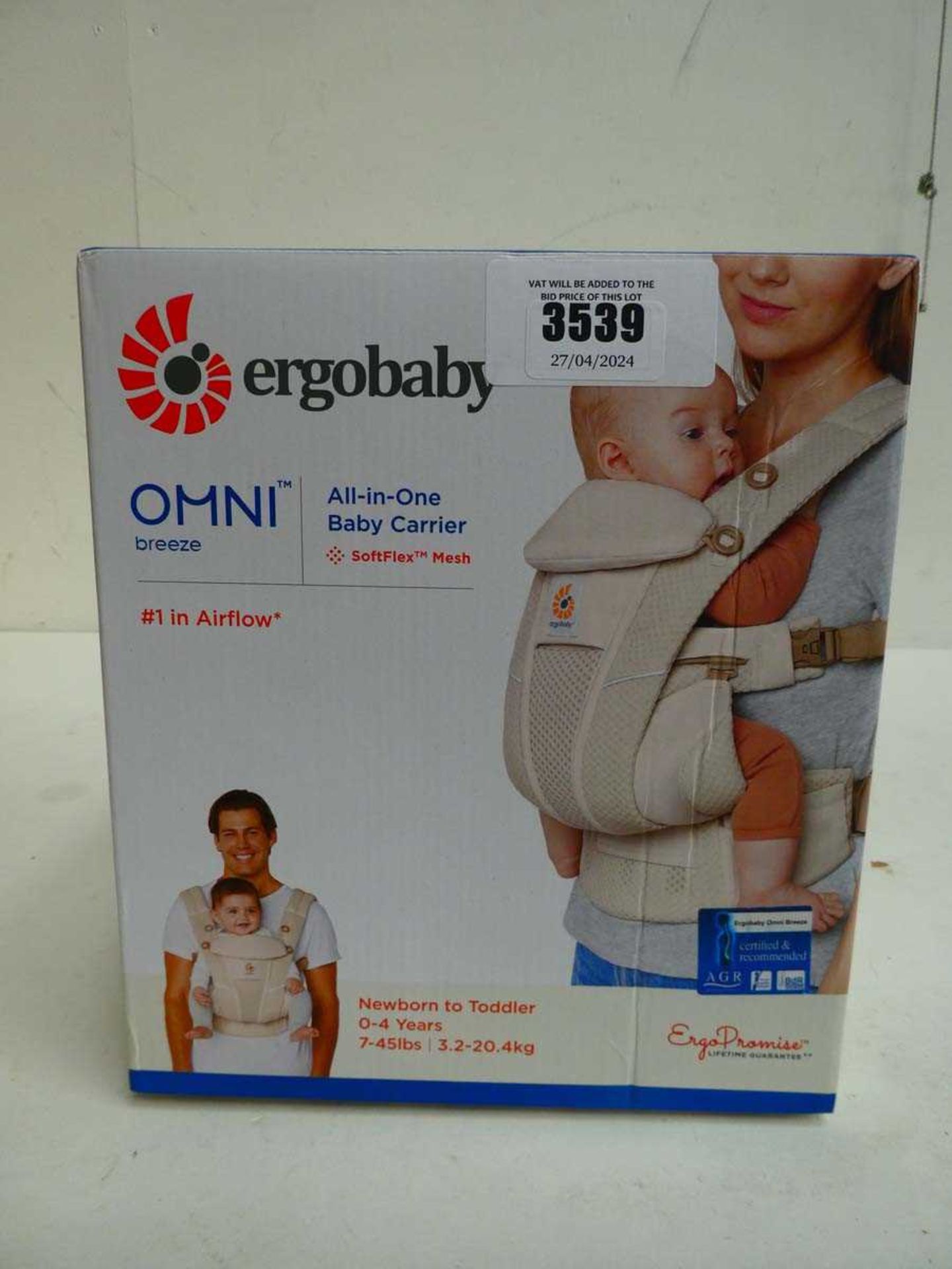 +VAT Ergobaby omni breeze all in one baby carrier