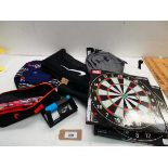 +VAT Darts boards, Nike bag, Under Armour bag, fishing gear, wheight, etc