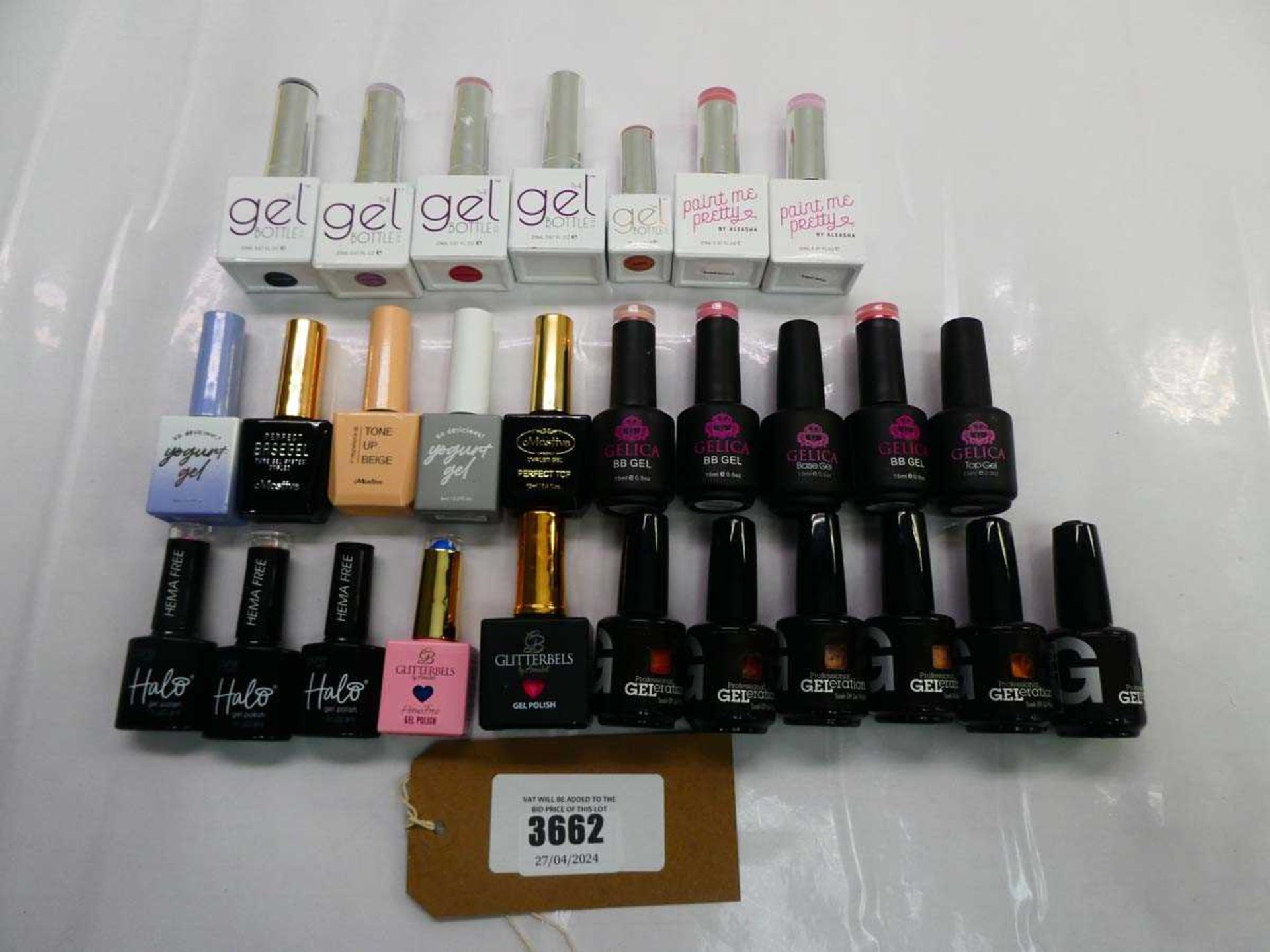 +VAT Selection of various gel nail varnishes to include The Gel Bottle Inc, Paint me Pretty,