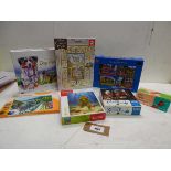 +VAT Various jigsaw puzzles and games to include Dog Park, Classic Pooh, Gibsons, etc