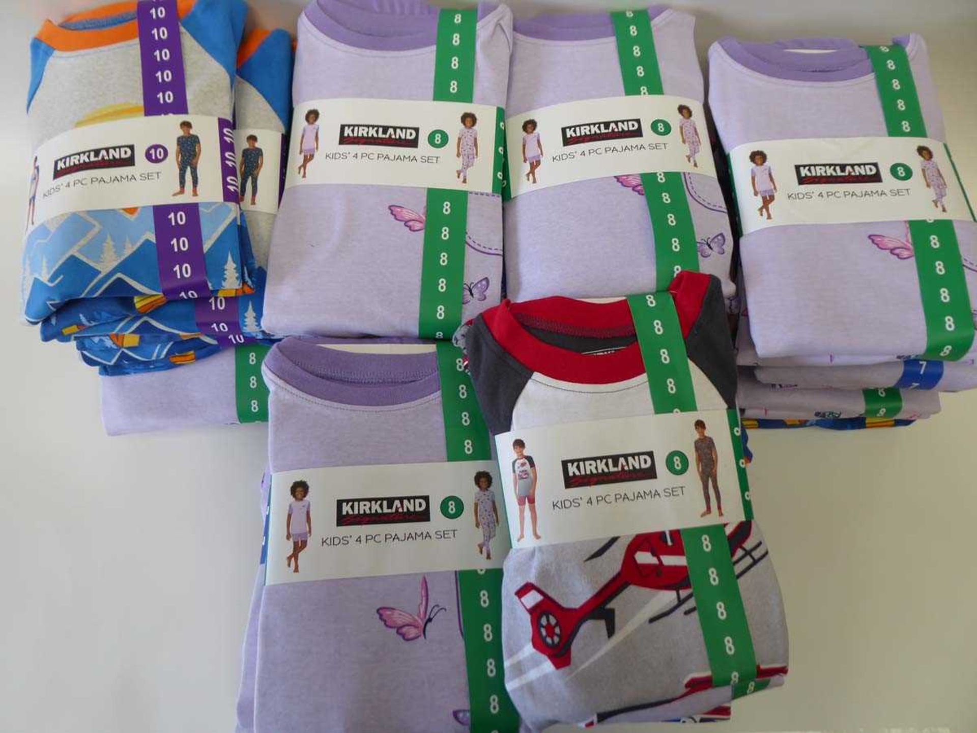 30 Kirkland Signature children's 4 piece pyjama sets