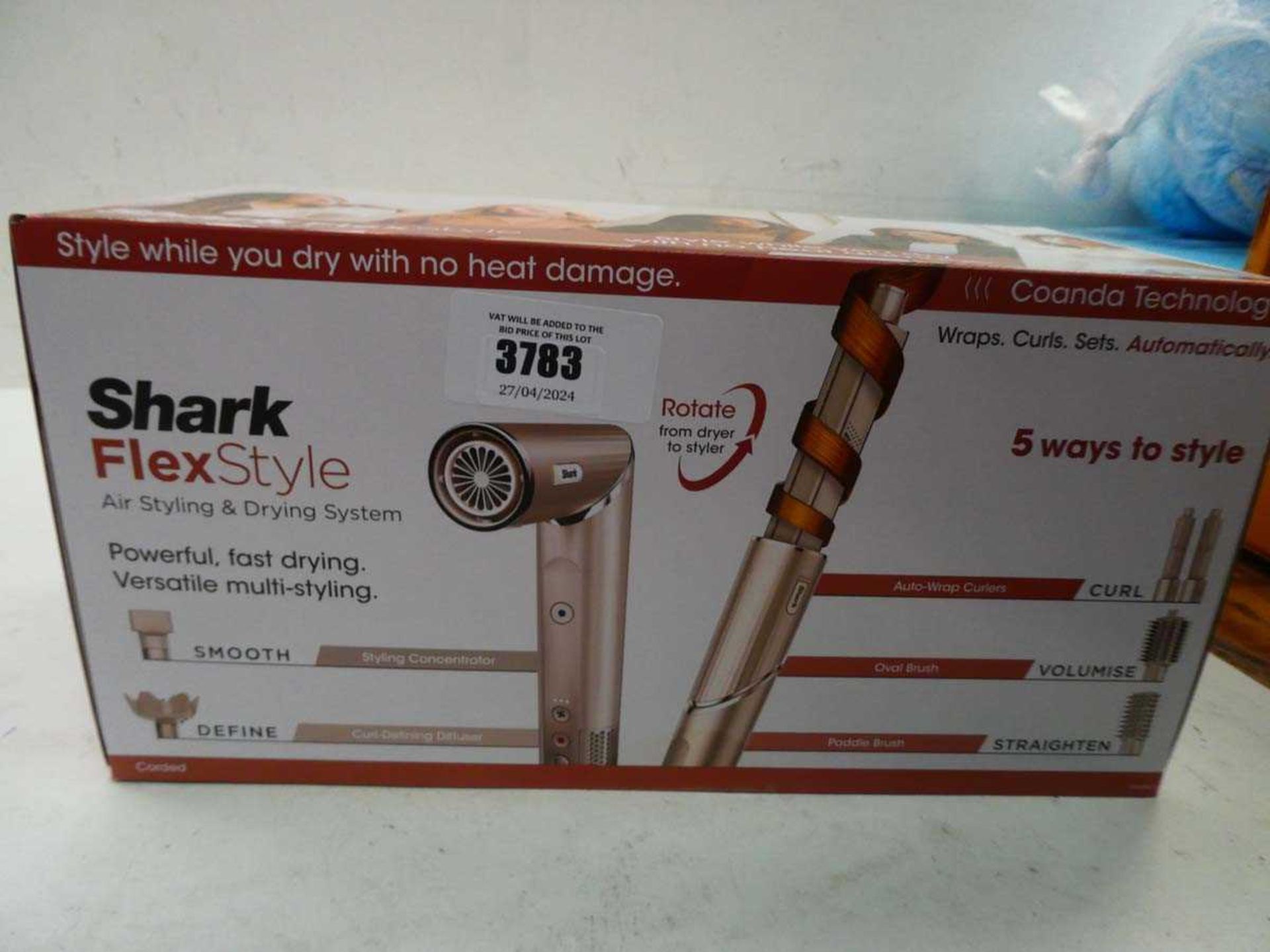 +VAT Shark flexstyle hair styling & drying system