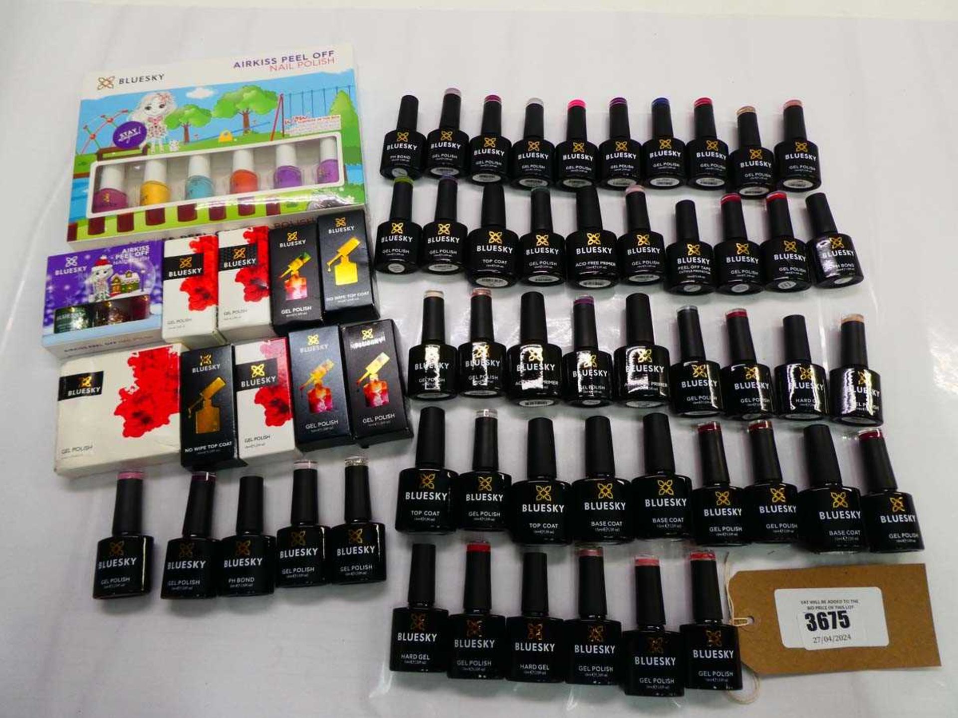 +VAT Selection of various Bluesky gel nail varnishes
