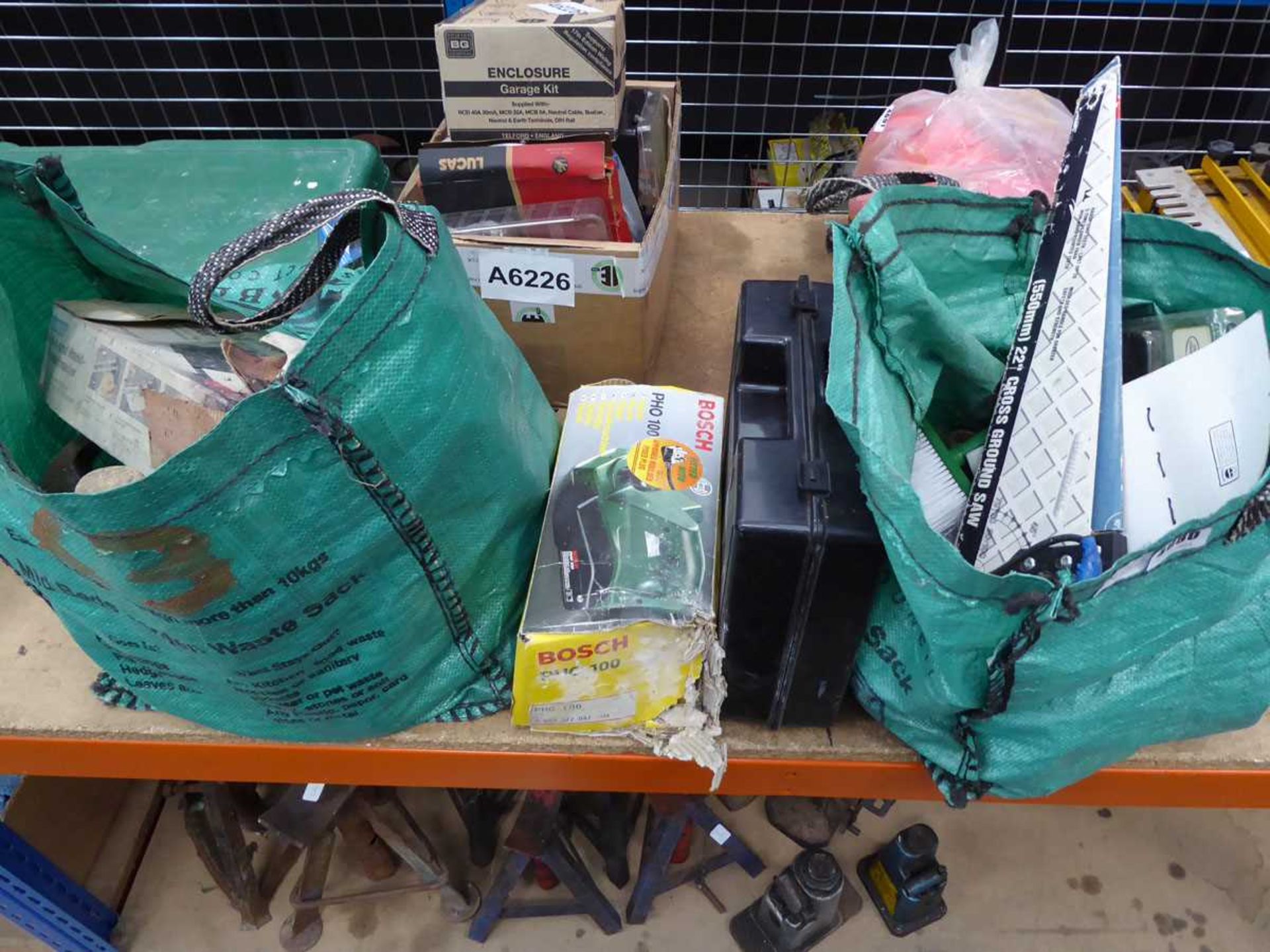 2 bags of assorted tools inc. saws, planers, drills, tile cutters and various other tools