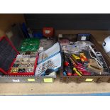 2 boxes of assorted items inc. drill bits, files, screws, washers, saws, allen keys etc