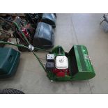 Ransoms petrol powered cylinder mower, with grass box