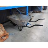 Galvanised wheelbarrow