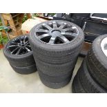 4 x Audi black allot wheels and tyres, size 225x40x18