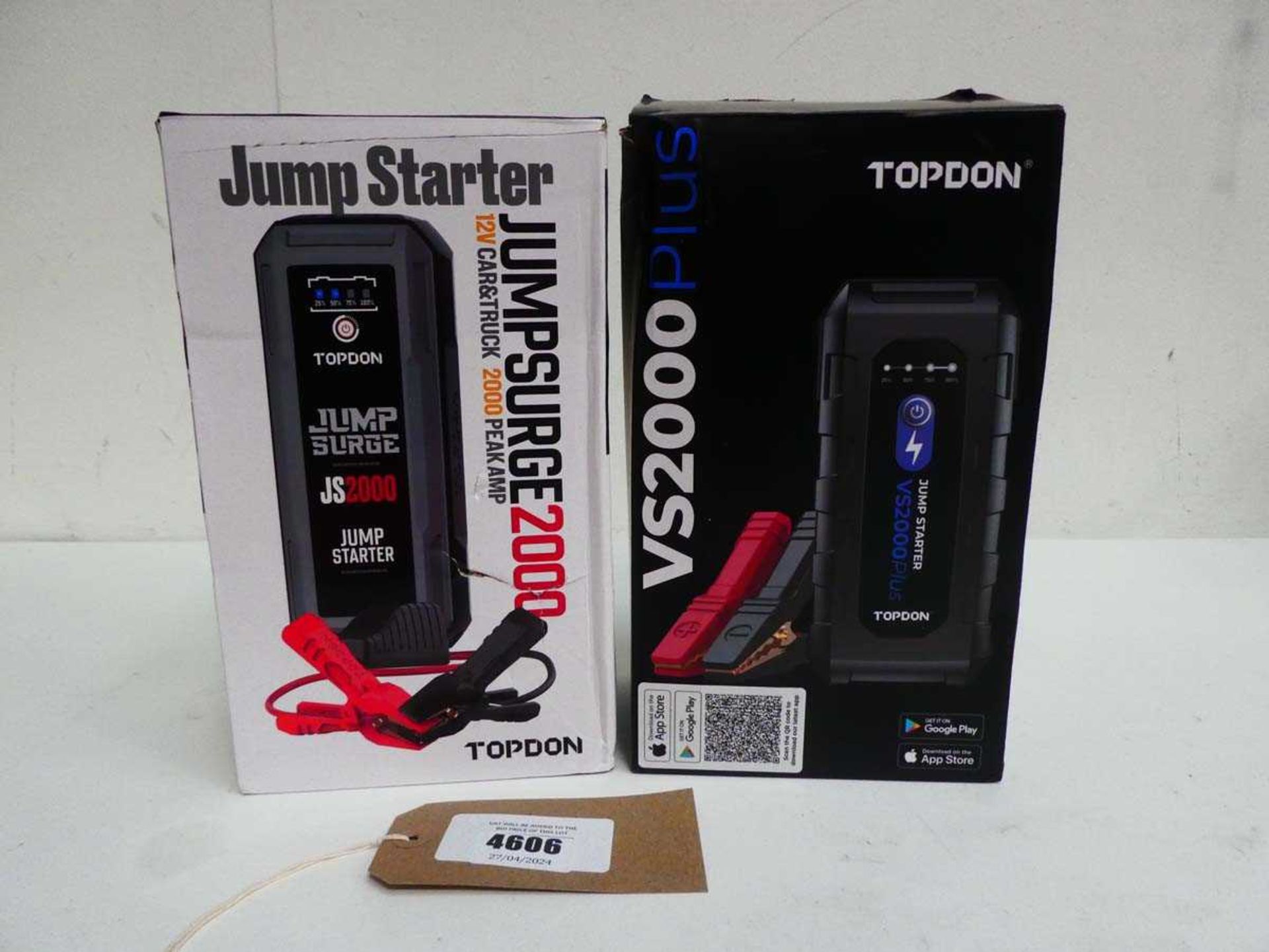 +VAT Topdon jump starter surge 2000 plus a VS200 plus