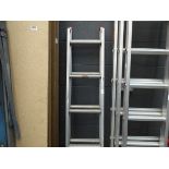 Small double section low aluminium ladder