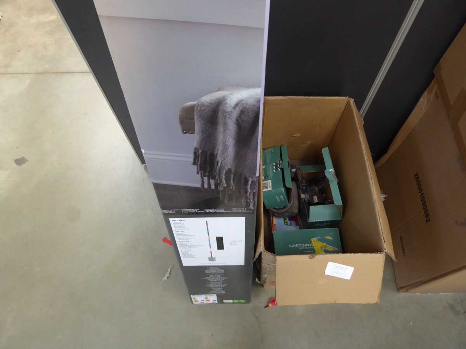 +VAT Boxed floor lamp plus a quantity of garden lights - Image 2 of 2