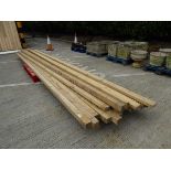 Large pallet of long lengths of timber