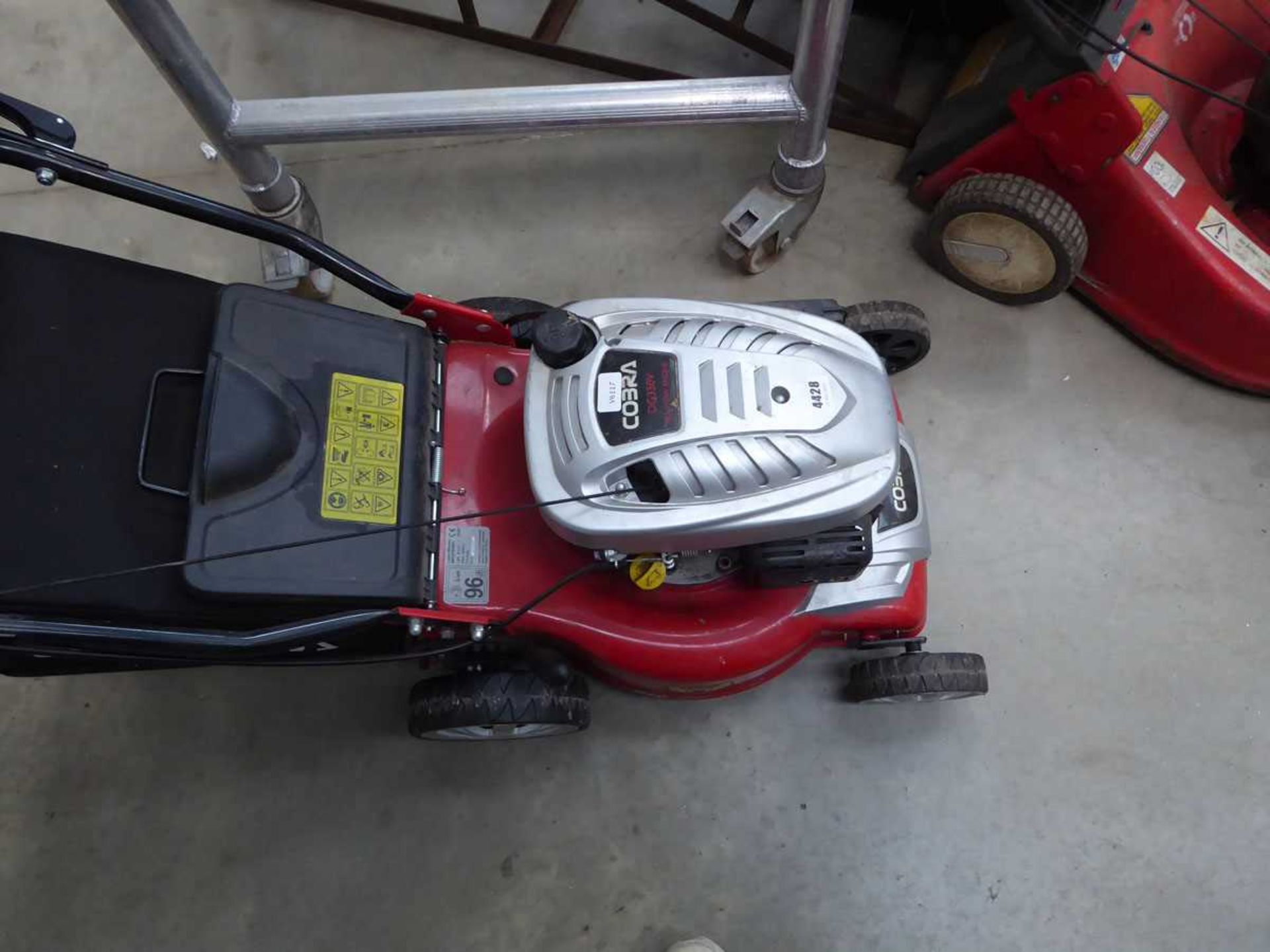 Cobra petrol powered rotary mower with grass box - Image 2 of 2
