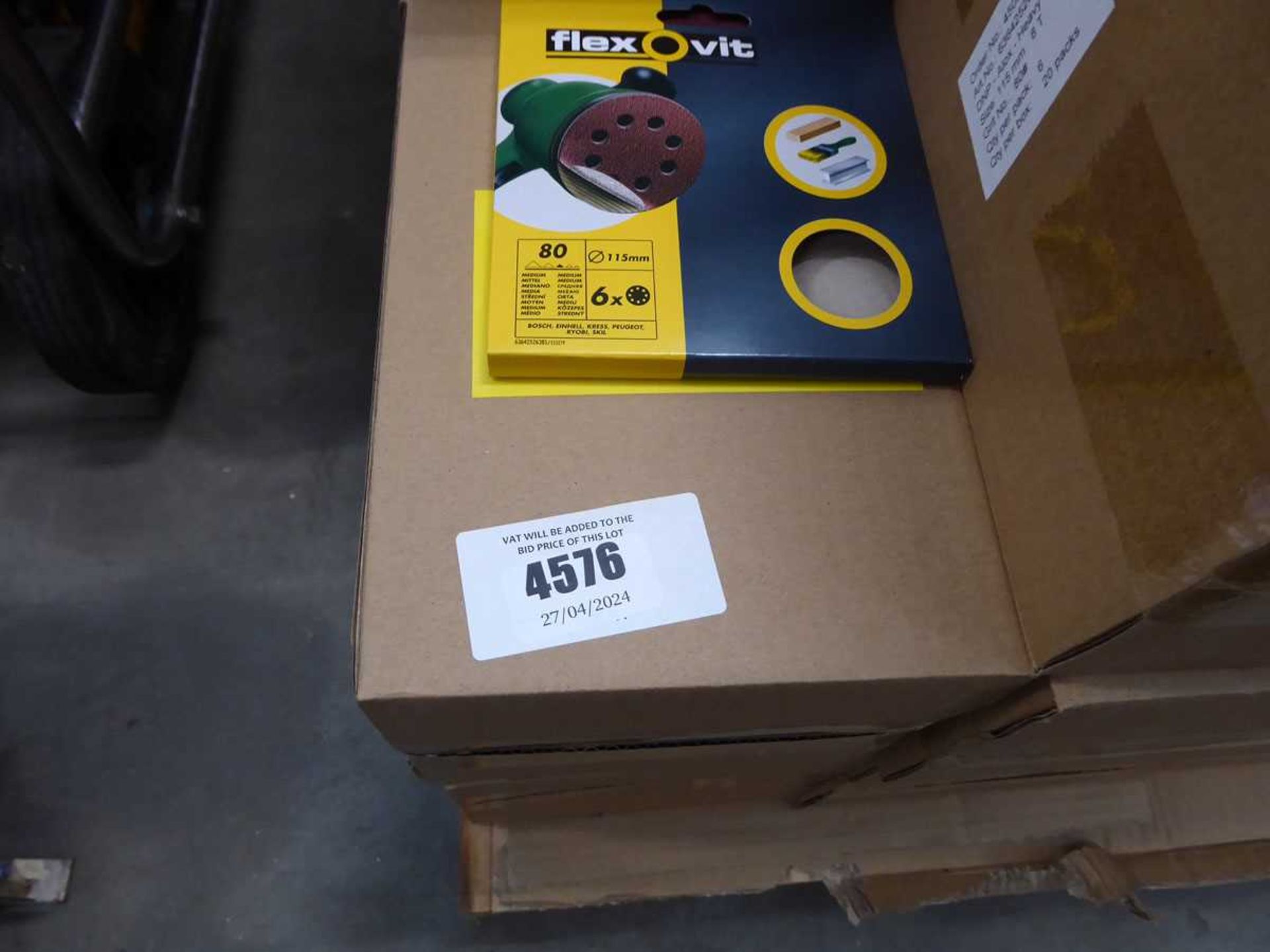 +VAT 2 x boxes of Flexovit 115mm 80 grit sanding disks