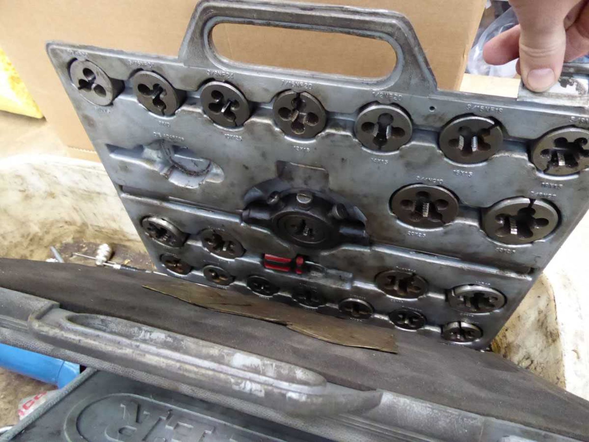 2 x large wrench bars, socket set and tap and die set - Image 2 of 2