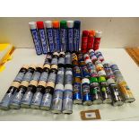 +VAT Large selection of spray paints to include marking paint, furniture paint, metal paint,