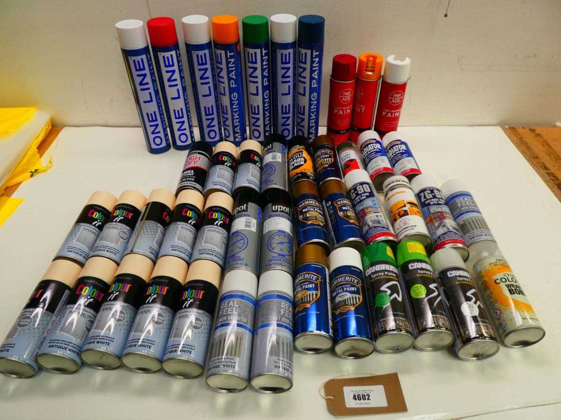 +VAT Large selection of spray paints to include marking paint, furniture paint, metal paint,