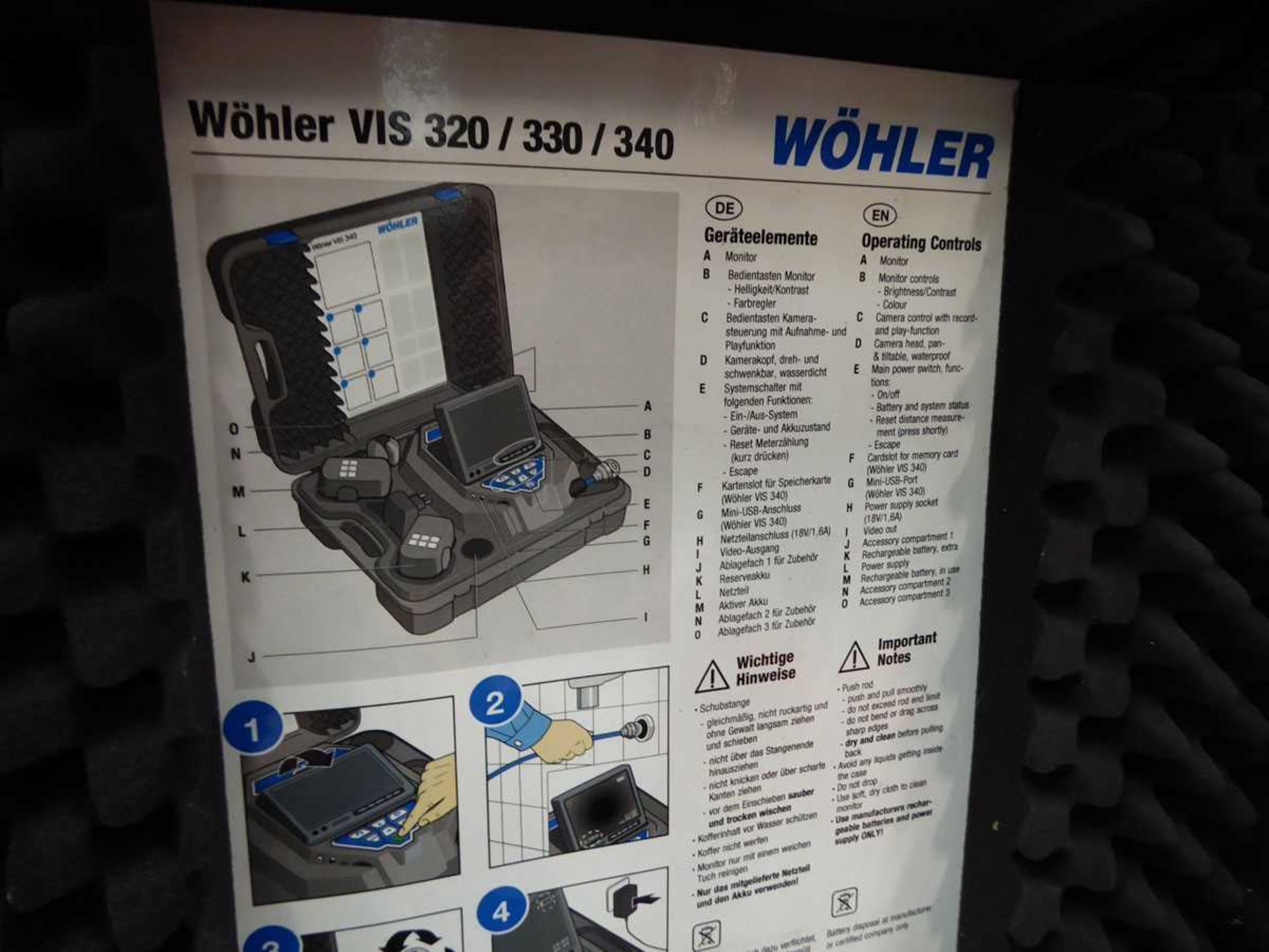 Wohler VIS 340 inspection video device - Image 2 of 3