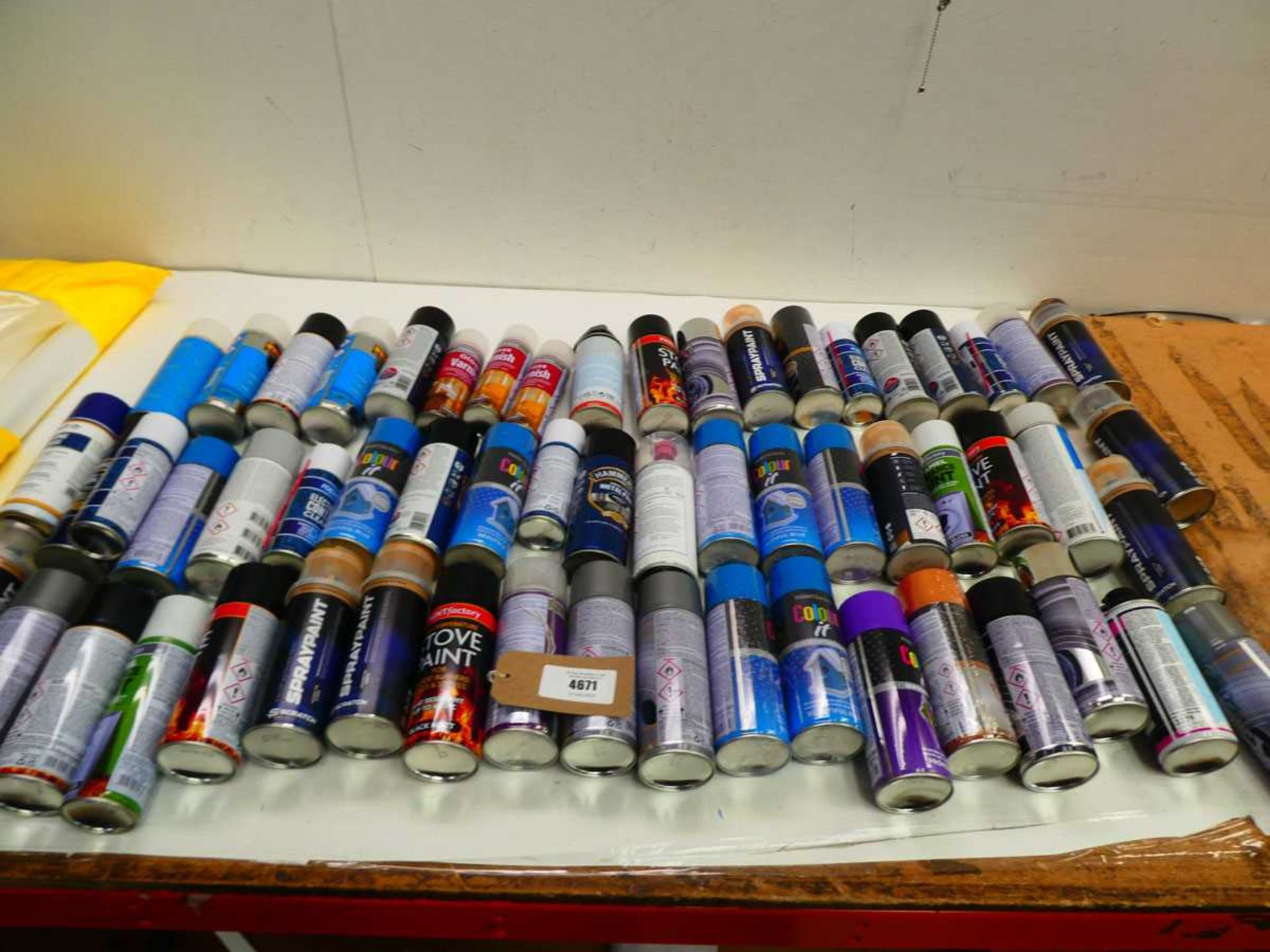 +VAT Large selection of spray paints, varnishes and electrical cleaner