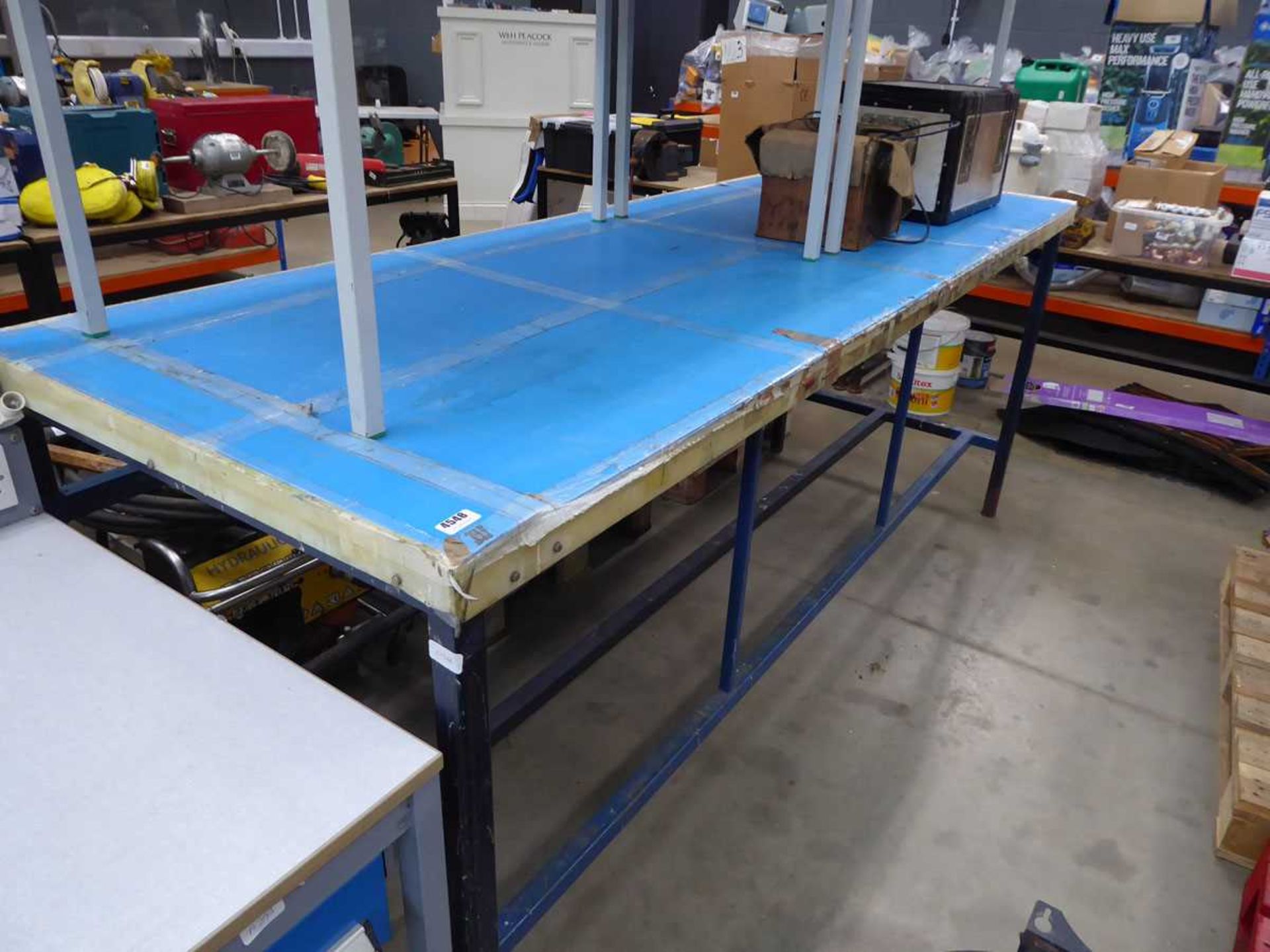 Large metal workbench