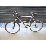 Silver blue and red Salcano gents mountain bike